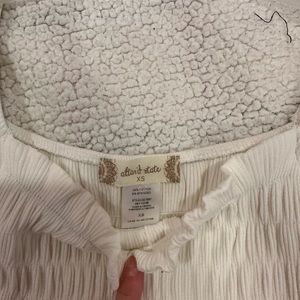 Altared state white ribbed top
